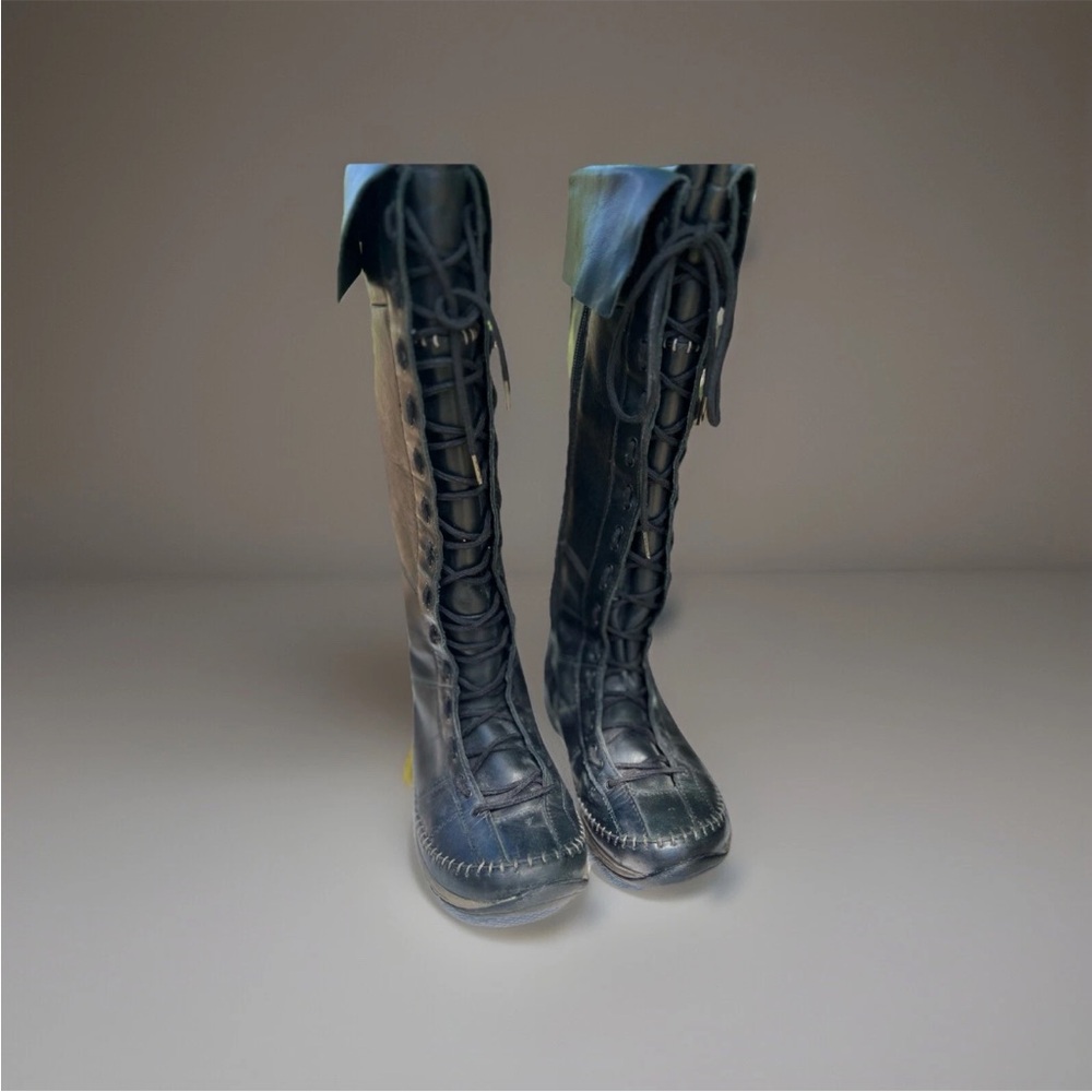 Columbia Women Tall Leather Winter Boots Black Size 7 - Picture 2 of 8